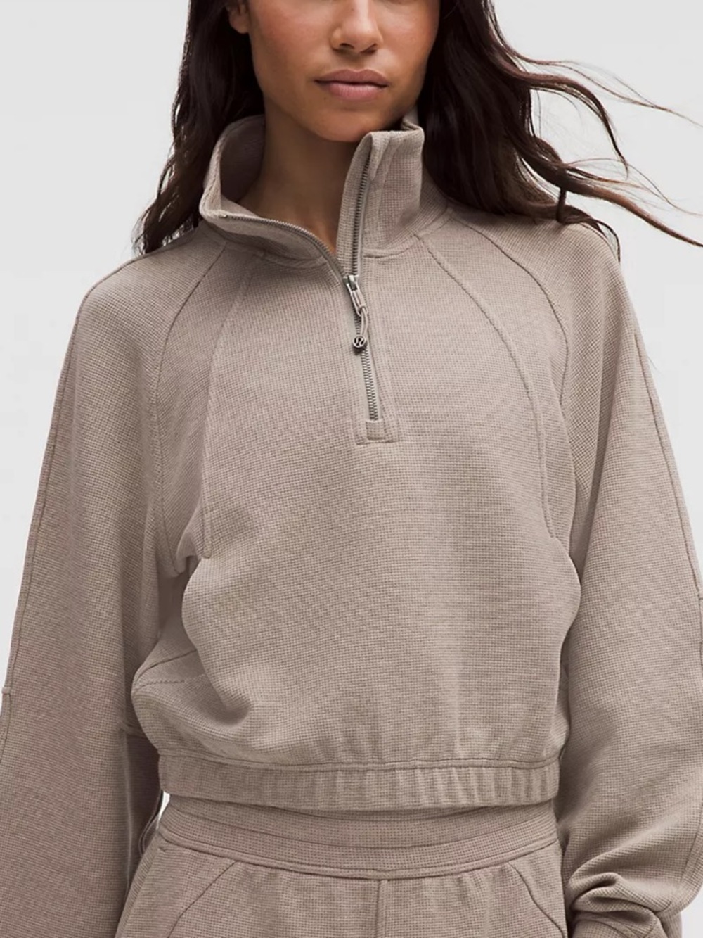 Scuba Cropped Funnel-Neck Half Zip
Waffle